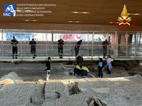 Rimini, i Vigili del Fuoco intervengono nella “Domus del Chirurgo” per la messa in sicurezza dei preziosi mosaici